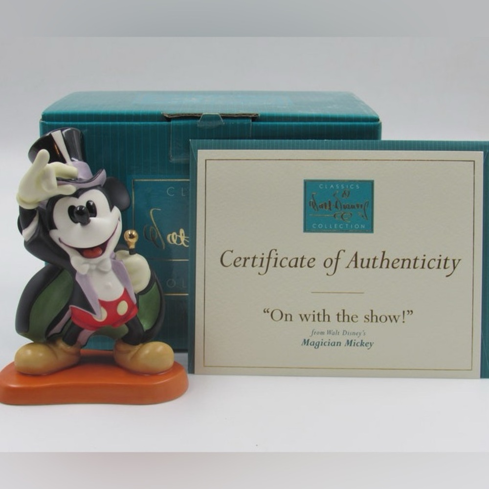 Walt Disney Collection WDCC Magician Mickey “On With the Show” 1997 w/ COA Box